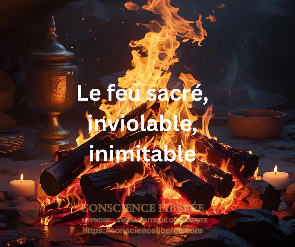 le feu s'exprime par le verbe - il est authentique